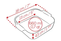 Plat four individuel carré Peugeot Appolia en céramique écru 13x13x4,5cm