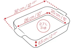 Plat four rectangle Peugeot Appolia en céramique vert sauge