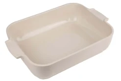 Plat four rectangle Peugeot Appolia en céramique écru 32x20x6,5cm