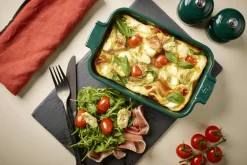 Plat four rectangle Peugeot Appolia en céramique vert forêt