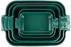 Plat four rectangle Peugeot Appolia en céramique vert forêt