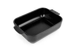 Plat four rectangle Peugeot Appolia en céramique noire satinée