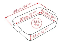 Plat four rectangle Peugeot Appolia en céramique ardoise