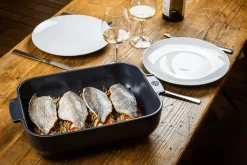 Plat four rectangle Peugeot Appolia en céramique ardoise