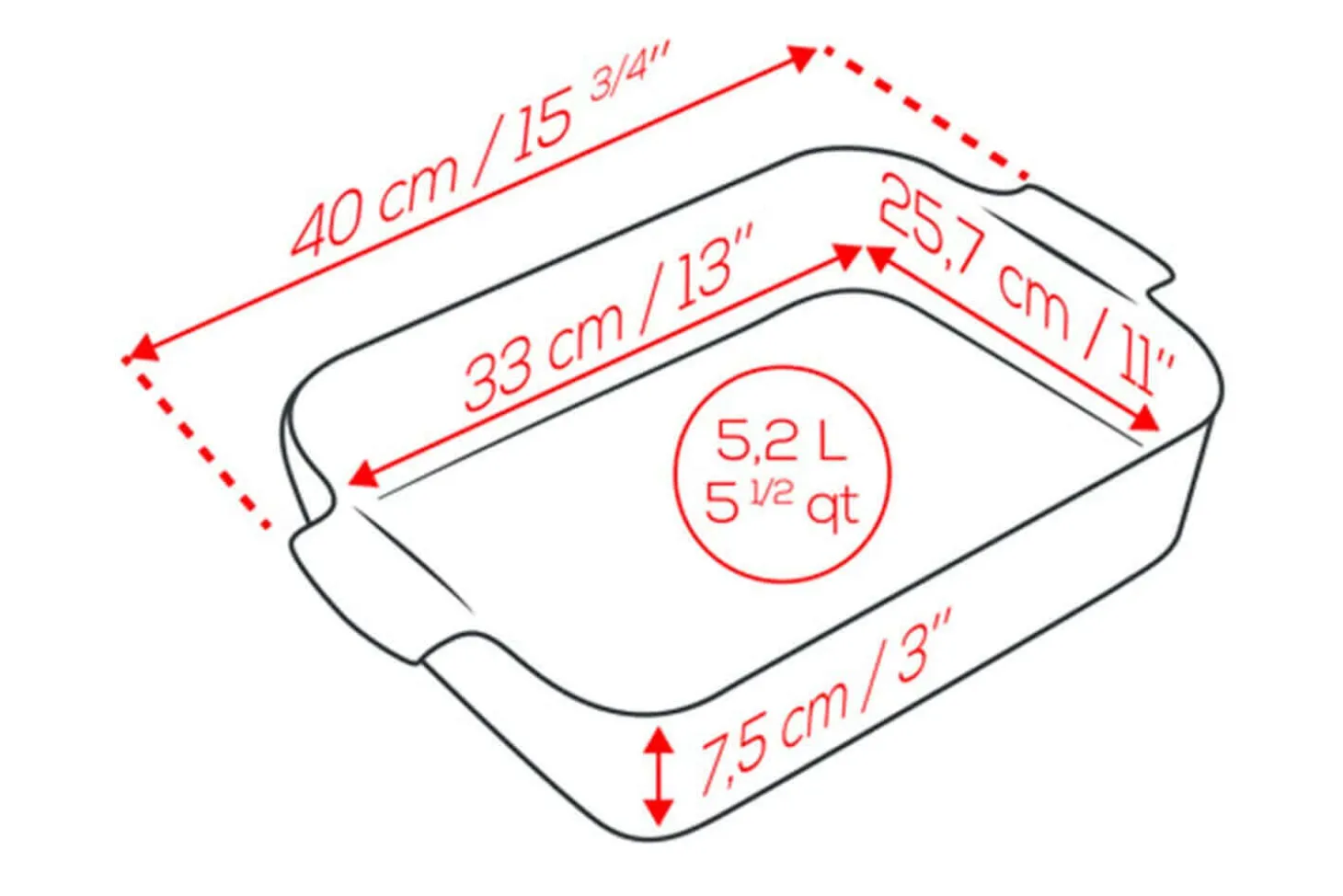 Plat four rectangle Peugeot Appolia en céramique écru 40x27cm