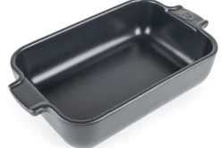 Plat four rectangle Peugeot Appolia en céramique ardoise 18x12x4,5cm