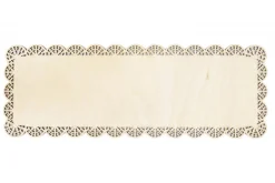 Plat à gâteau rectangle bord dentelle Scrapcooking en bois 36x13cm