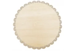 Plat à gâteau rond bord dentelle Scrapcooking en bois 29cm