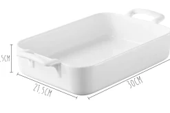 Plat rectangulaire Revol Belle Cuisine 30x21,5cm en porcelaine blanche