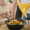 Plat à tajine Peugeot Atlas en céramique jaune safran diamètre 30cm