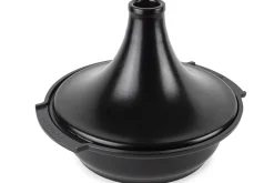 Plat à tajine Peugeot Atlas en céramique noir satin diamètre 30cm