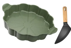 Plat à tarte Cookut Le Formidable avec coupe-tarte fougère
