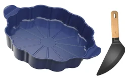 Plat à tarte Cookut Le Formidable avec coupe-tarte myrtille