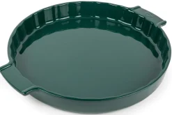 Plat à tarte Peugeot Appolia en céramique vert forêt diamètre 30cm