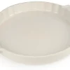 Plat à tarte Peugeot Appolia en céramique écru diamètre 30cm