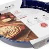 Plat à tarte Peugeot Appolia en céramique bleu diamètre 30cm