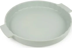 Plat à tarte Peugeot Appolia en céramique vert sauge diamètre 30cm