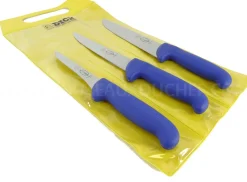 Pochette de 3 couteaux de boucher bleus DICK ERGOGRIP désosseur+saigner+boucher