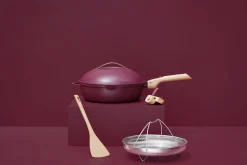 Poêle antiadhérente Cookut La Fabuleuse 8-en-1 rubis
