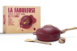 Poêle antiadhérente Cookut La Fabuleuse 8-en-1 rubis