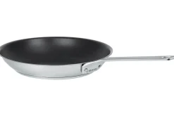 Poêle antiadhésive Cristel 1826 Exceliss en acier inoxydable 18/10 brossé