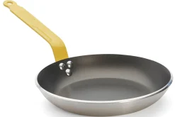 Poêle antiadhésive De Buyer Choc Resto Induction jaune en aluminium