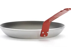 Poêle antiadhésive De Buyer Choc Resto Induction rouge en aluminium