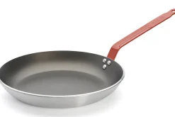 Poêle antiadhésive De Buyer Choc Resto Induction rouge en aluminium