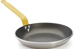 Poêle antiadhésive De Buyer Choc Classic HACCP jaune en aluminium