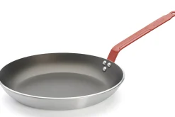 Poêle antiadhésive De Buyer Choc Classic HACCP rouge en aluminium