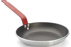 Poêle antiadhésive De Buyer Choc Classic HACCP rouge en aluminium