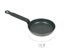 Poêle à blinis / oeufs tôle d'acier revêtement anti-adhérent