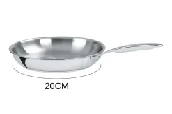 Poêle Cristel Castel'Pro en acier inoxydable 18/10 5 ply