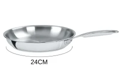 Poêle Cristel Castel'Pro en acier inoxydable 18/10 5 ply