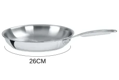Poêle Cristel Castel'Pro en acier inoxydable 18/10 5 ply