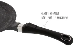 Poêle à crêpes en fonte Pradel Excellence Premium 24cm façon pierre tous feux/ induction