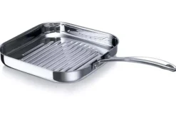 Poêle grill carrée Beka Chef en inox 26,5x26,5cm