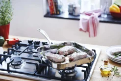 Poêle grill carrée Beka Chef en inox 26,5x26,5cm