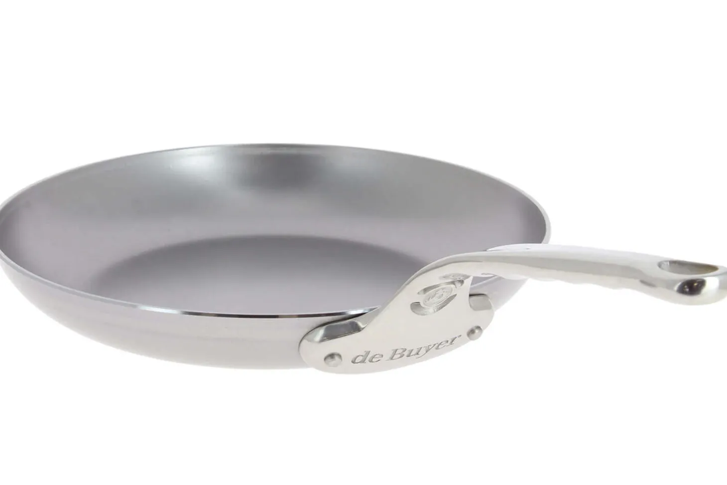 Poêle à omelette De Buyer Mineral B Pro 28cm en acier et poignée en fonte d'inox