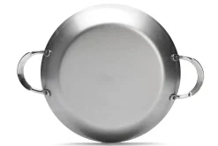 Poêle à Paëlla De Buyer Mineral B Element en fer 2 anses inox rivetées 28cm
