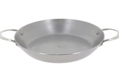 Poêle à Paëlla De Buyer Mineral B Element en fer 2 anses inox rivetées 32cm