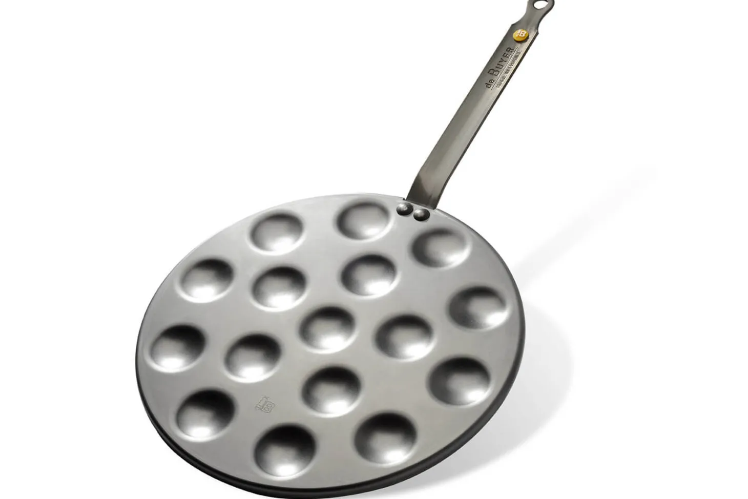 Poêle à poffertjes 16 places De Buyer Mineral B Element en fer 27cm