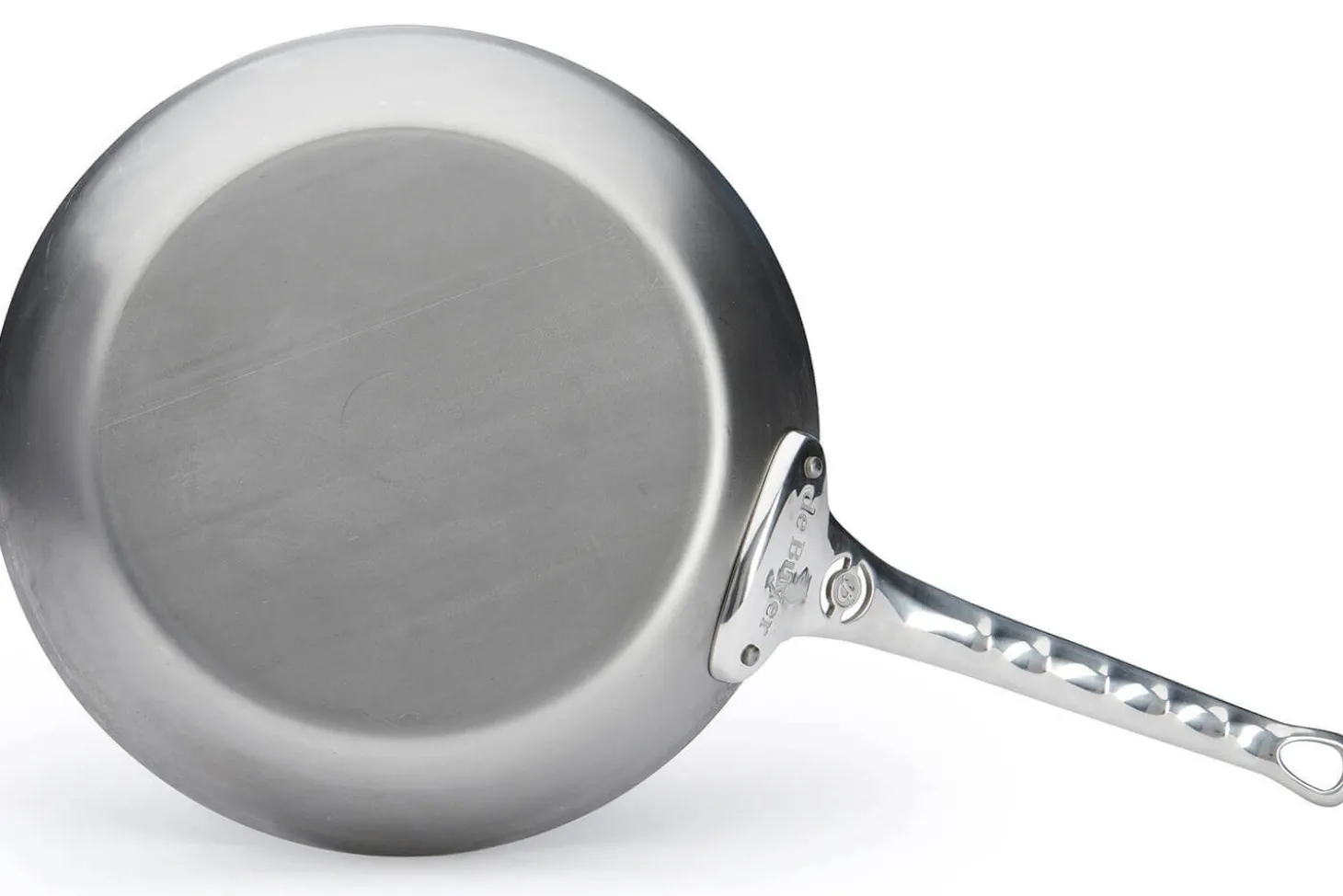 Poêle ronde De Buyer Mineral B Pro 28cm en acier et poignée en fonte d'inox
