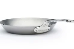 Poêle ronde De Buyer Mineral B Pro 28cm en acier et poignée en fonte d'inox