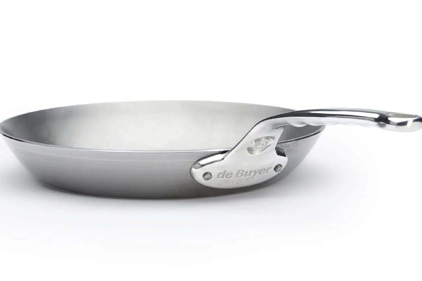 Poêle ronde De Buyer Mineral B Pro 28cm en acier et poignée en fonte d'inox