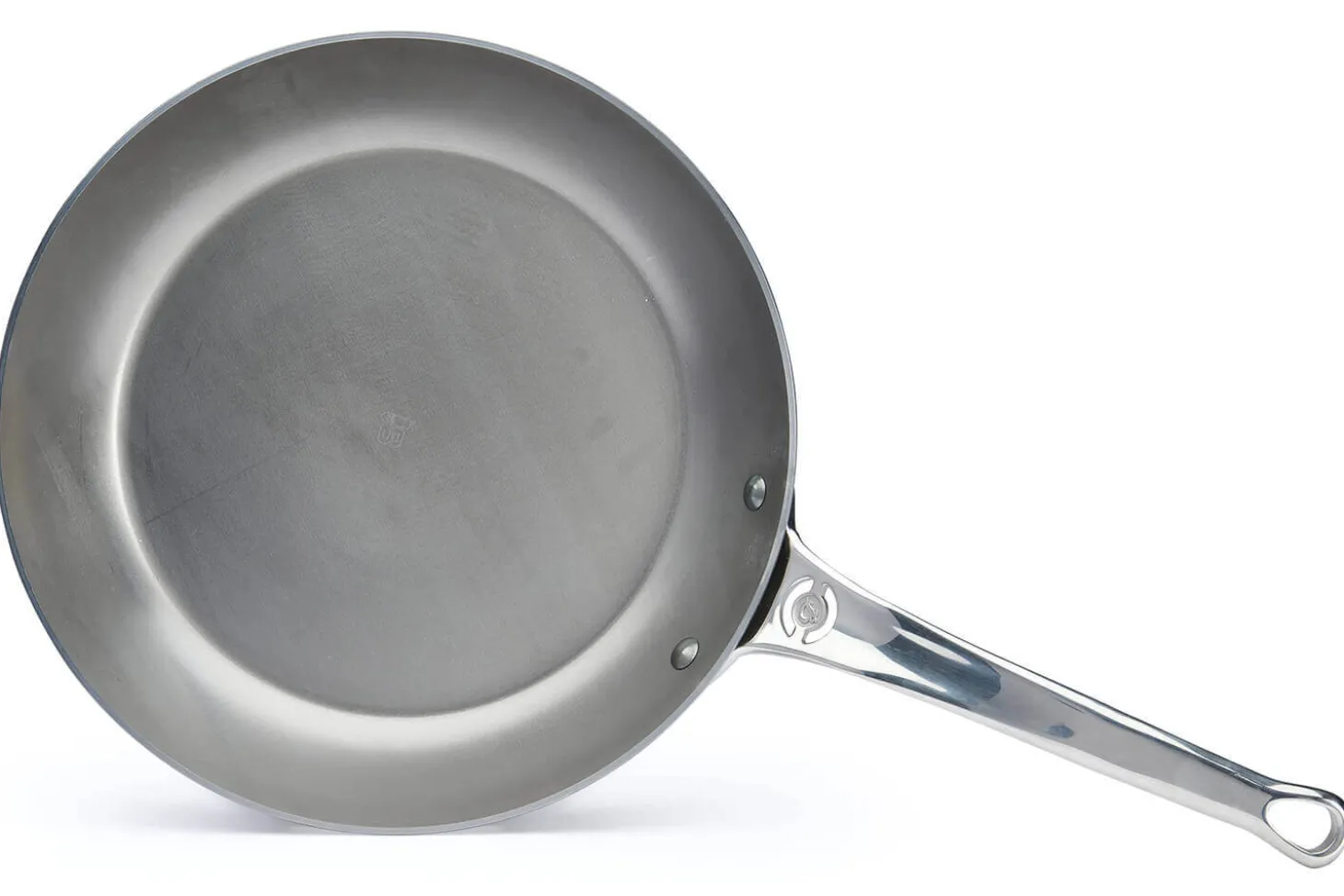 Poêle ronde De Buyer Mineral B Pro 28cm en acier et poignée en fonte d'inox