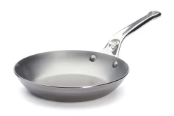 Poêle ronde De Buyer Mineral B Pro 20cm en acier et poignée en fonte d'inox