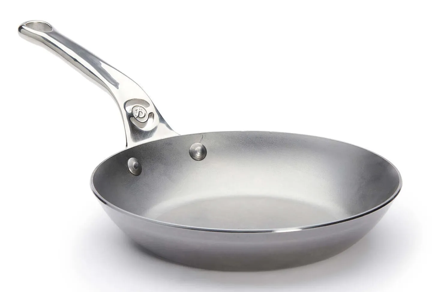 Poêle ronde De Buyer Mineral B Pro 20cm en acier et poignée en fonte d'inox