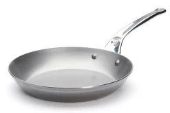 Poêle ronde De Buyer Mineral B Pro 24cm en acier et poignée en fonte d'inox