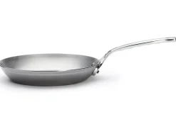 Poêle ronde De Buyer Mineral B Pro 24cm en acier et poignée en fonte d'inox